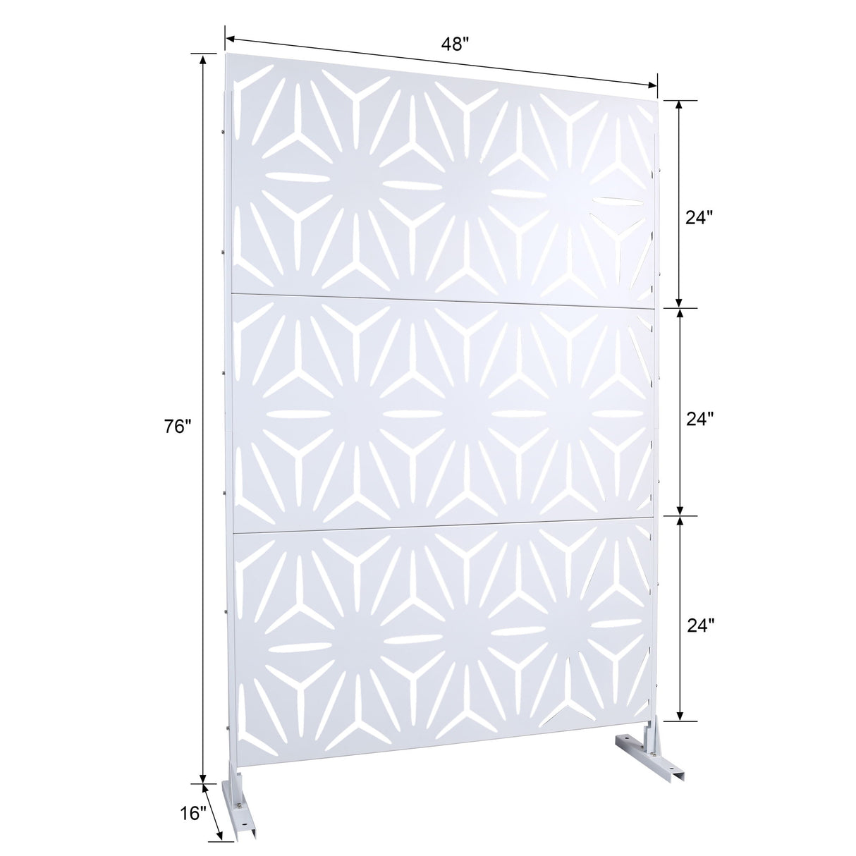 Outdoor & Indoor Metal Privacy Screen, Freestanding Decorative Panels