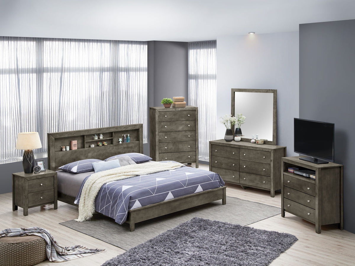 Bed With Transitional Design Stylish