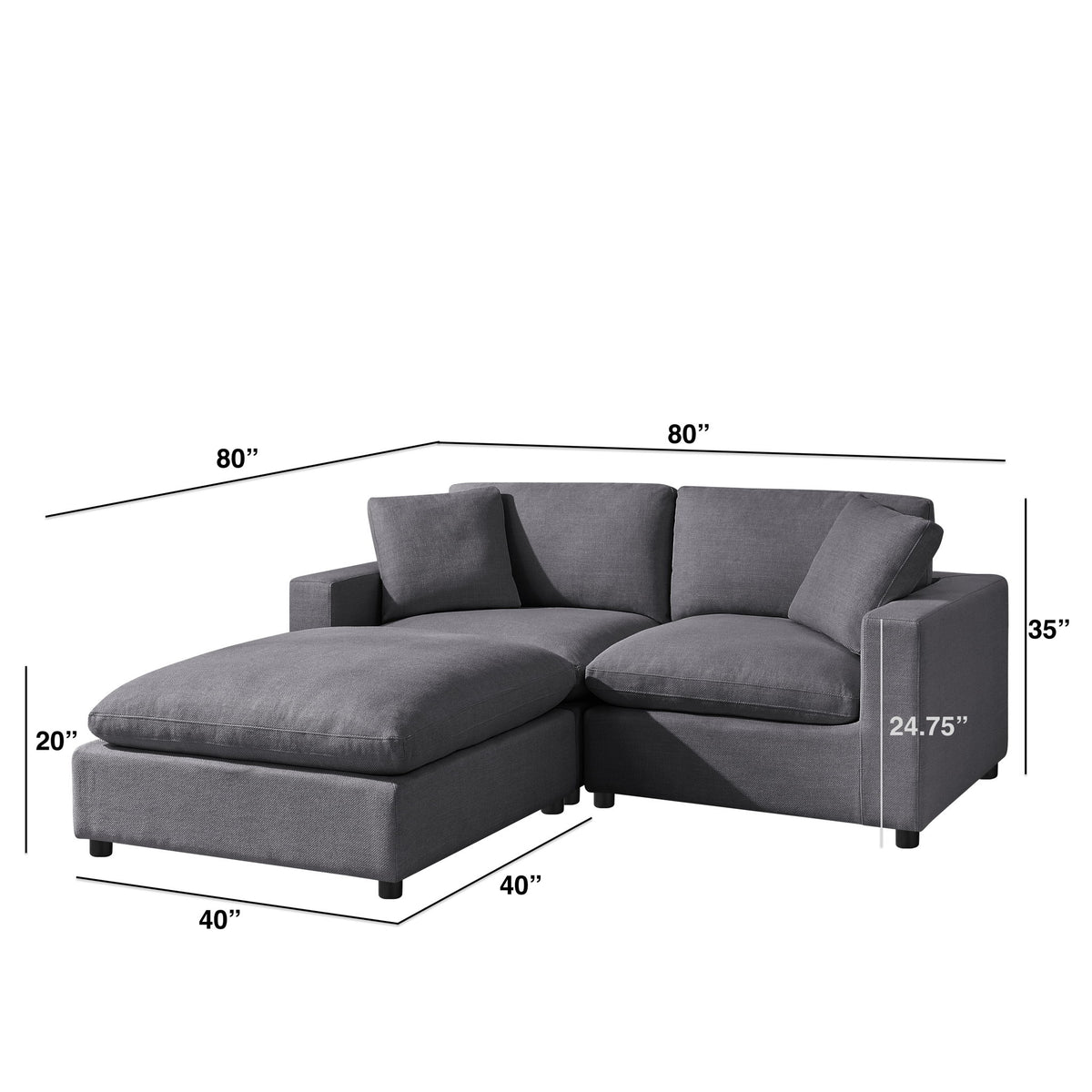 Cassandra - Sofa With Ottoman