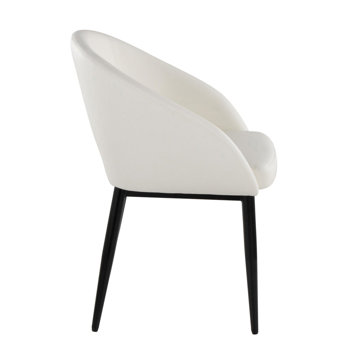 Renee - Upholstered Contemporary Chair (Set of 2) - Black Metal Legs