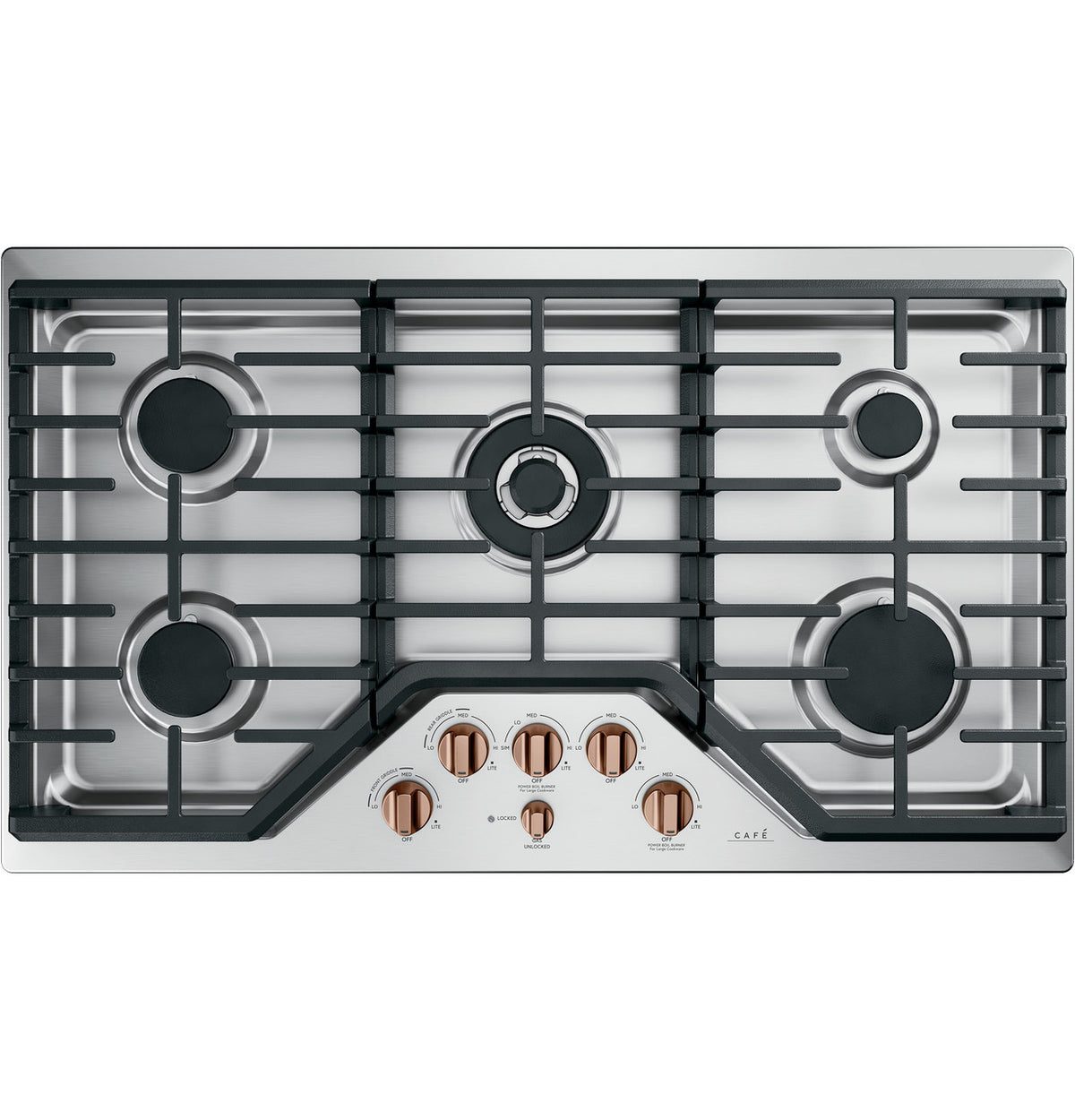 Café CGP95363MS2 gas cooktop integrated griddle