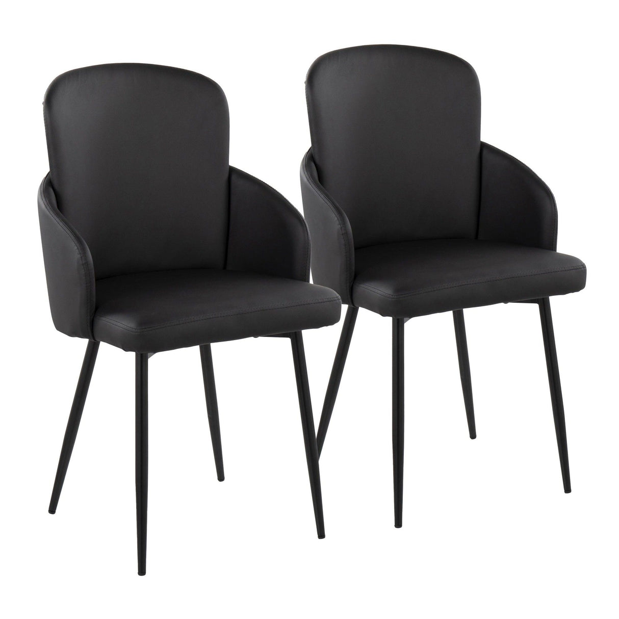 Dahlia - Contemporary Dining Chair (Set of 2) - Black Metal
