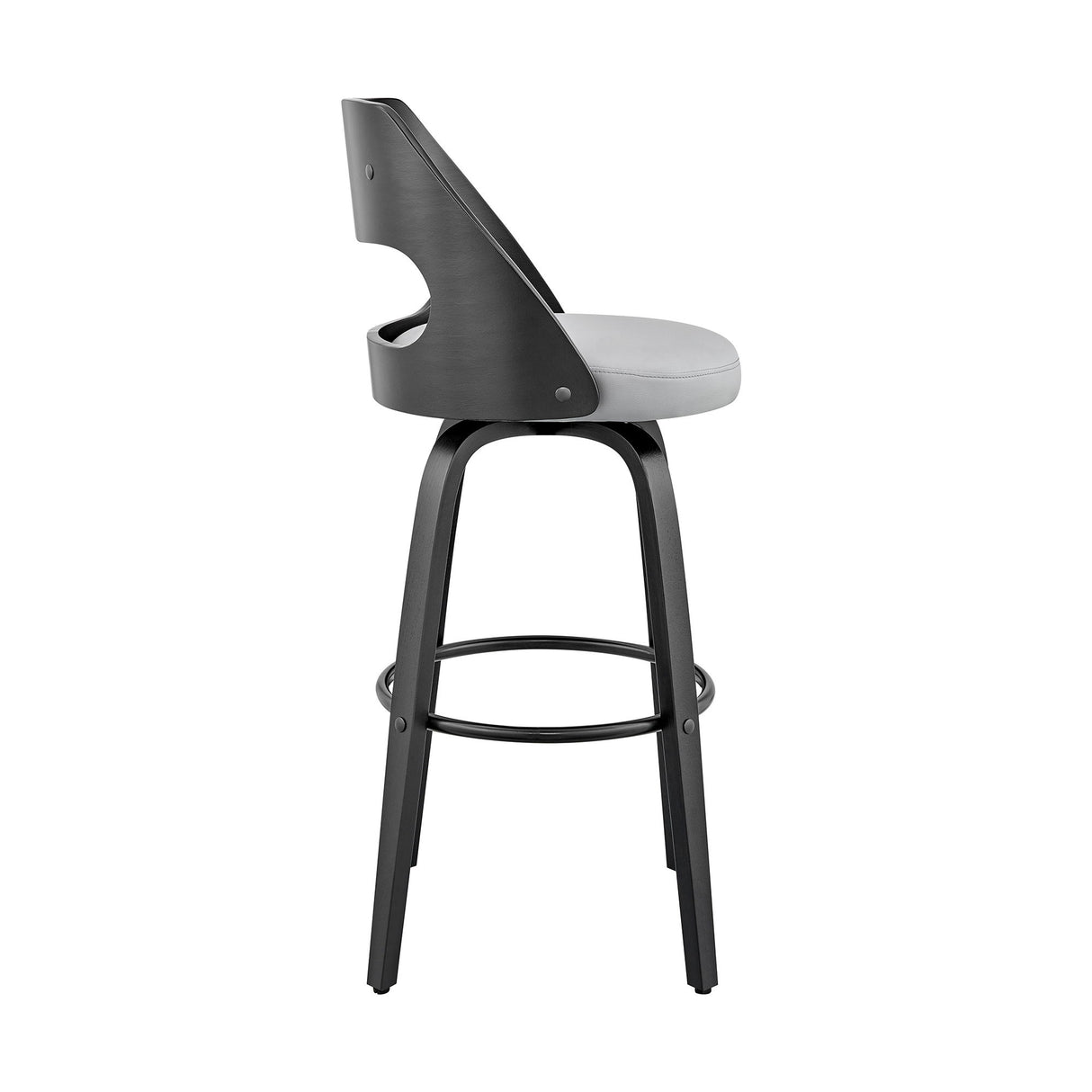 Julius - 26" Bar Stool - Gray / Black