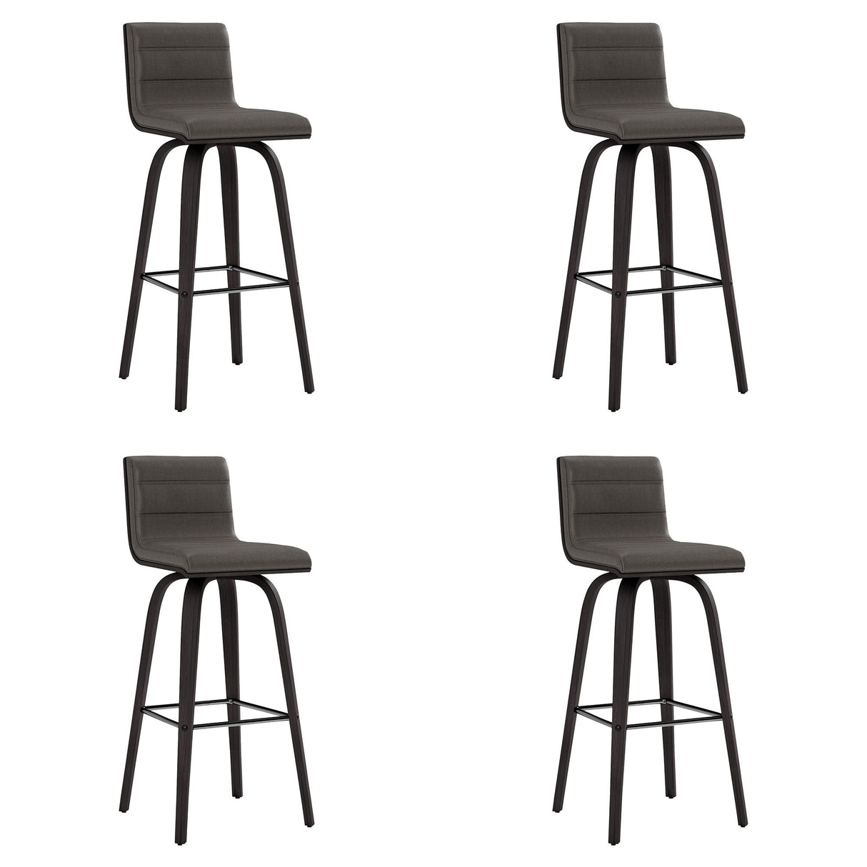 Vienna - 30" Swivel Bar Stool - Black Wood