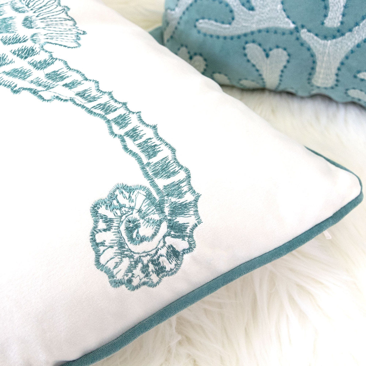Seahorses Pillow Cover With Matching Back