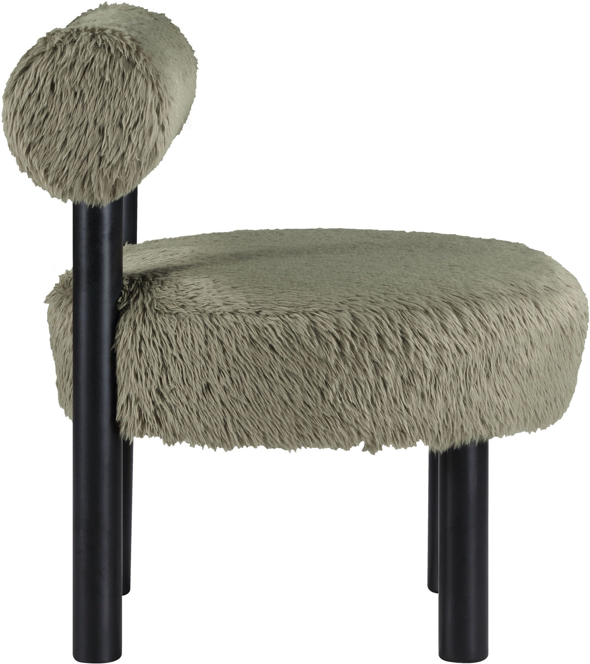Ambre - Vegan Shearling Fabric Upholstered Accent Chair