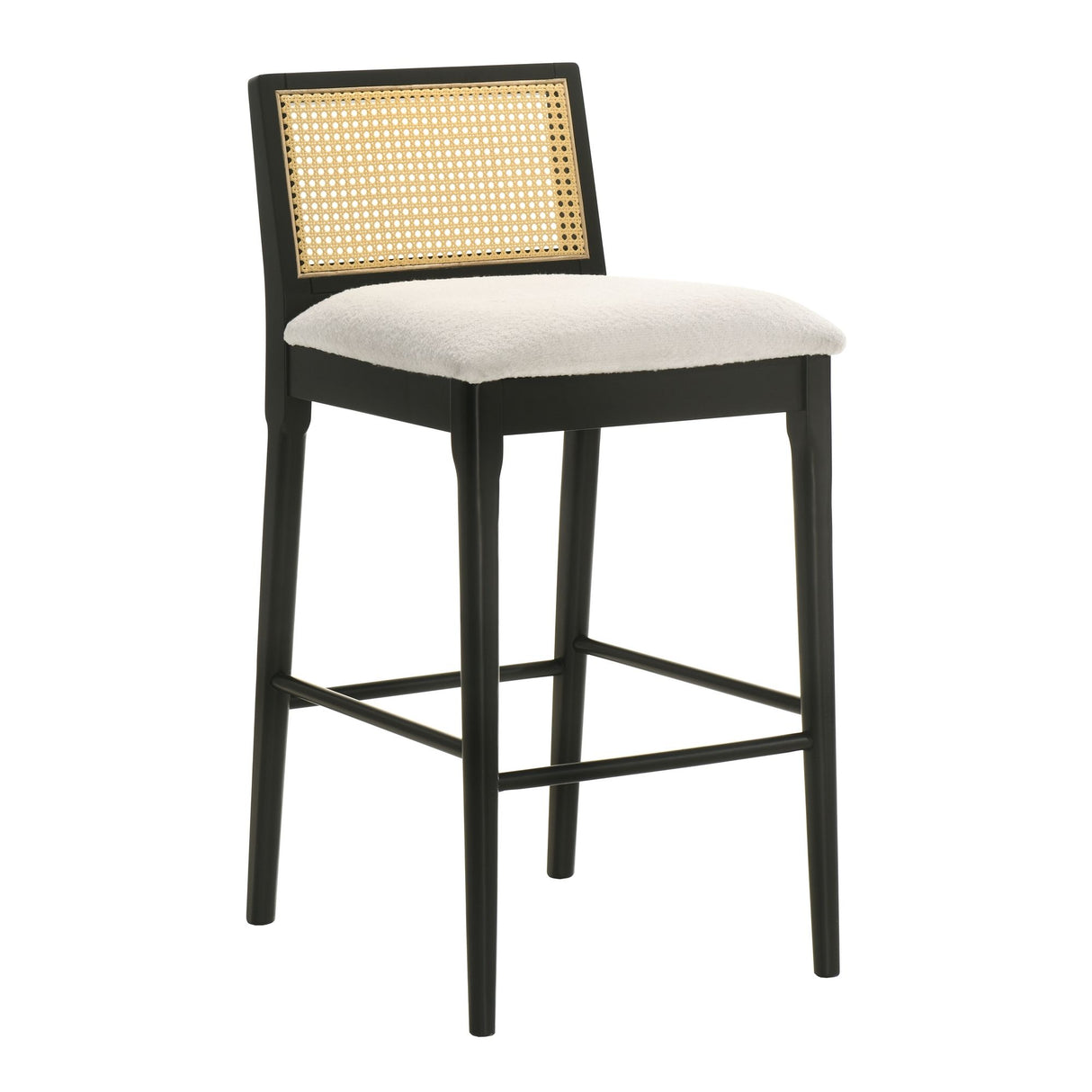 Tobias - Coastal Modern Wood Bar Height Kitchen Bar Stool