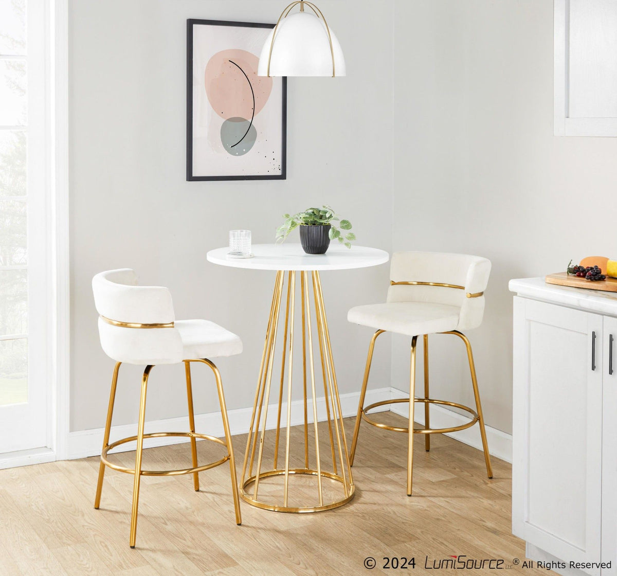 Canary - Counter Table - Gold Metal