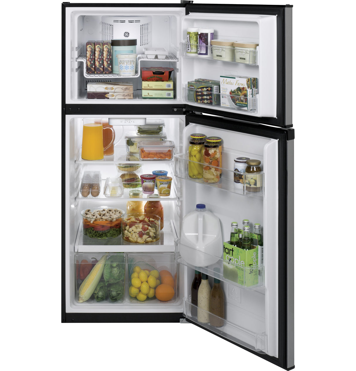 GE GPE12FSKSB - 24 in. 11.6 cu. ft. Top Freezer Refrigerator - Stainless Steel
