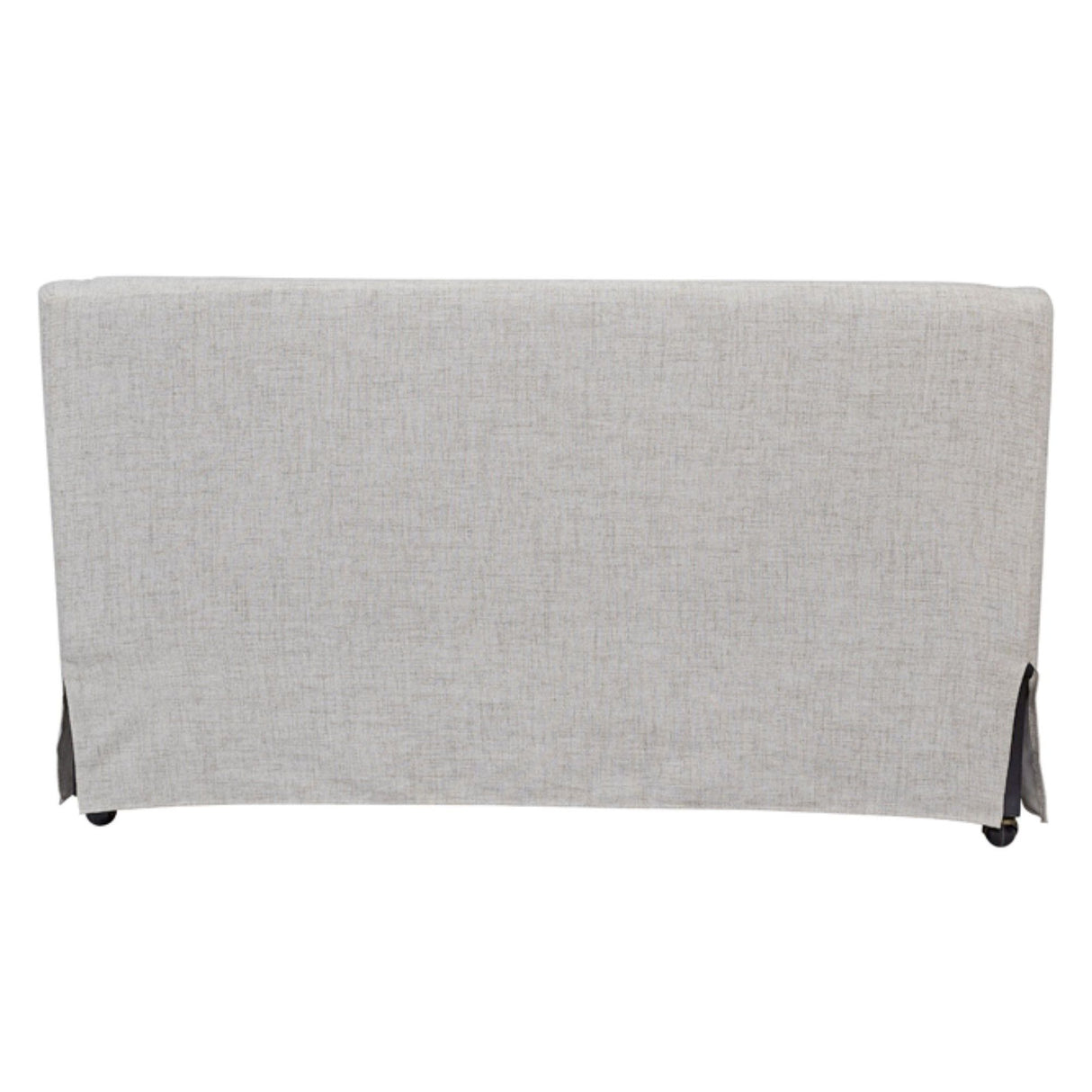 Slip Covered Settee With Casters - Beige
