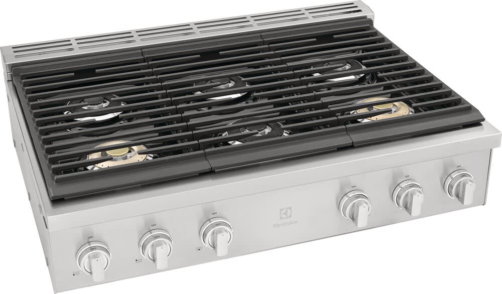 Electrolux ECCG3672AS 36 Inch Gas Rangetop left three-quarter view