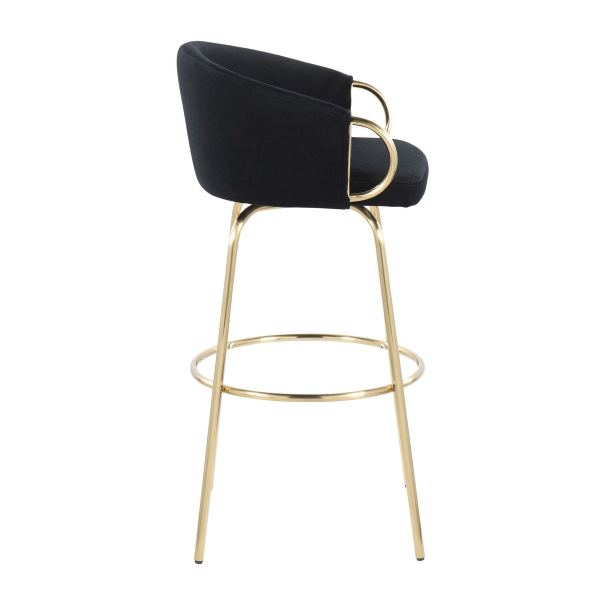 Claire - 30" Fixed-Height Barstool (Set of 2) - Gold Base