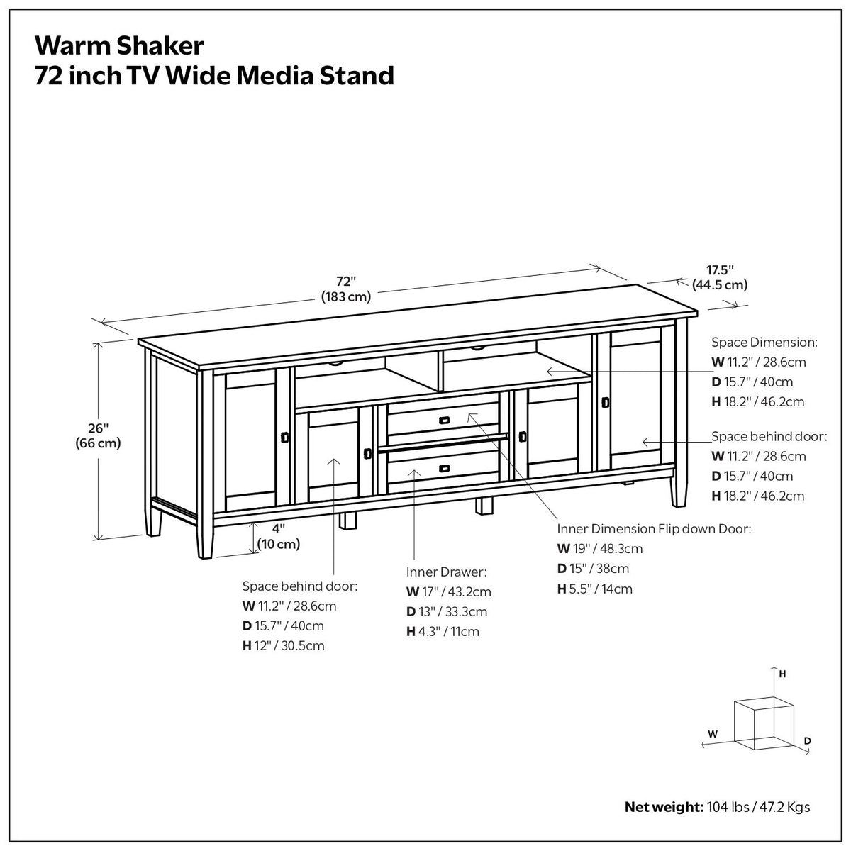 Warm Shaker - Handcrafted TV Media Stand
