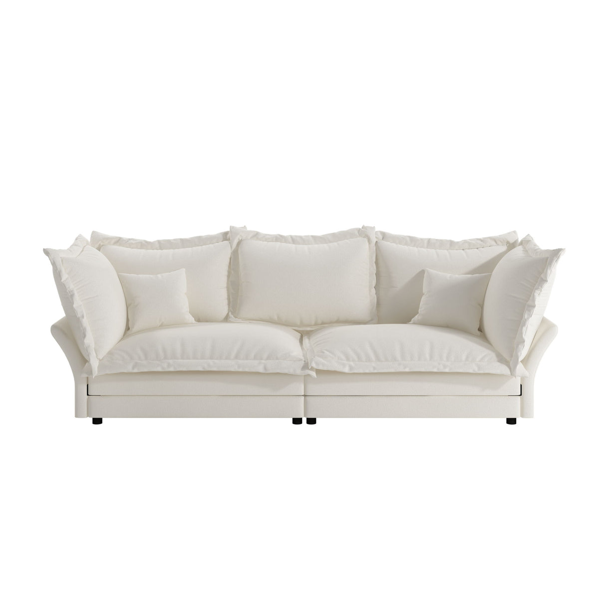Modern Comfy Upholstered Sofa Cloud Couch, Deep Seat Couches With Multiple Large Soft Pillows