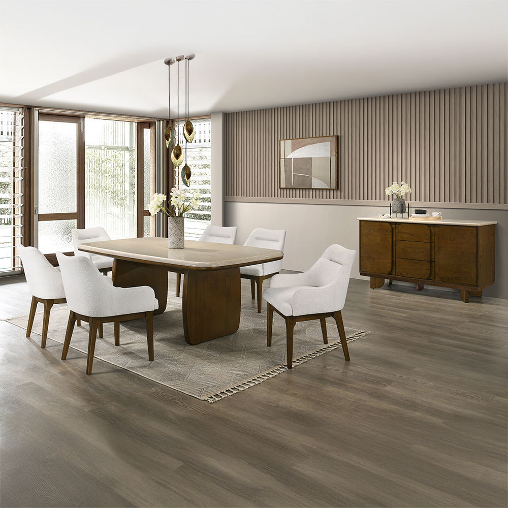 Kasha - Side Chair (Set of 2) - Chenille / Vintage Oak