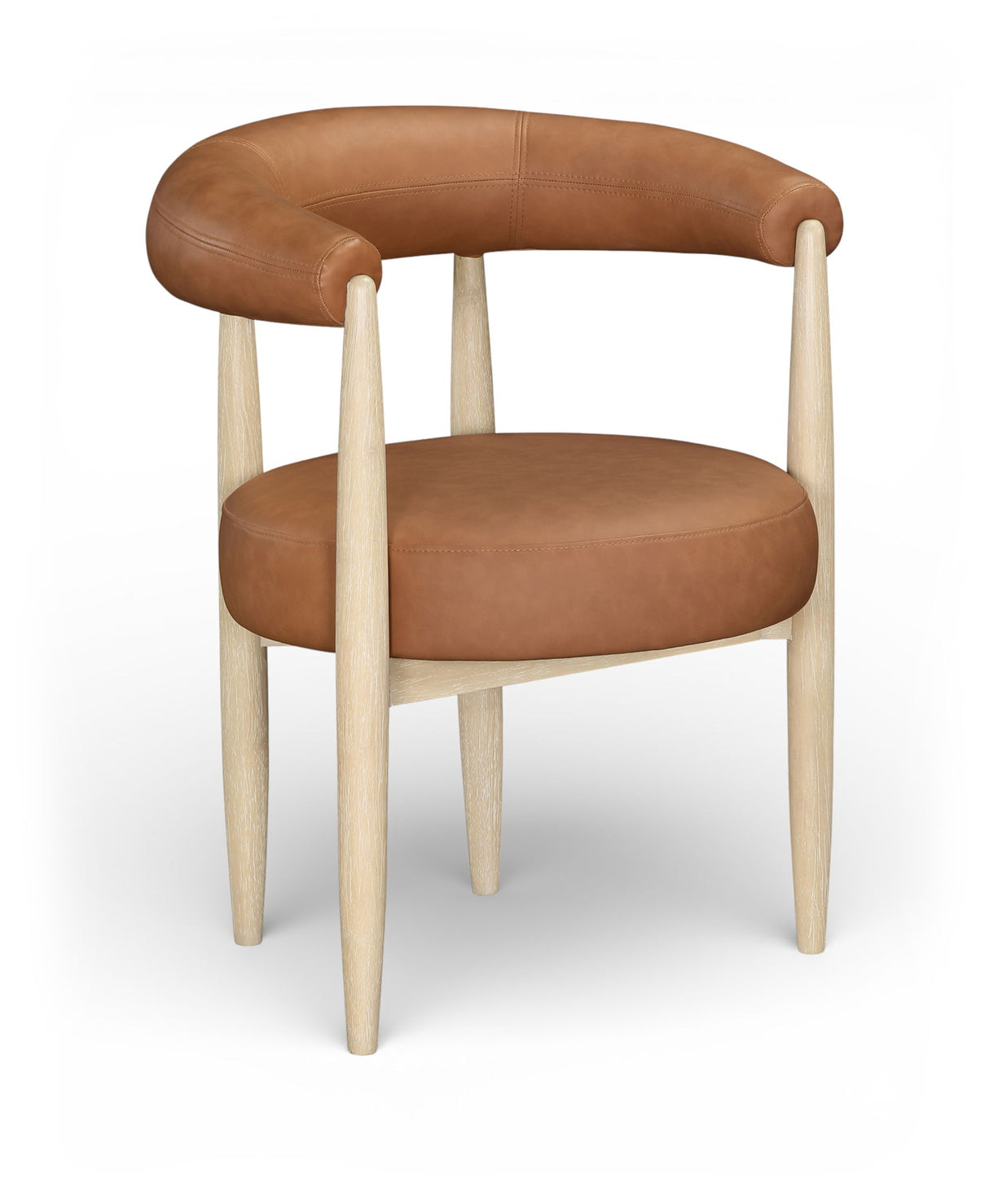 Sable - Vegan Leather Upholstered Dining Chair (Set of 2) - Painted Natural Base