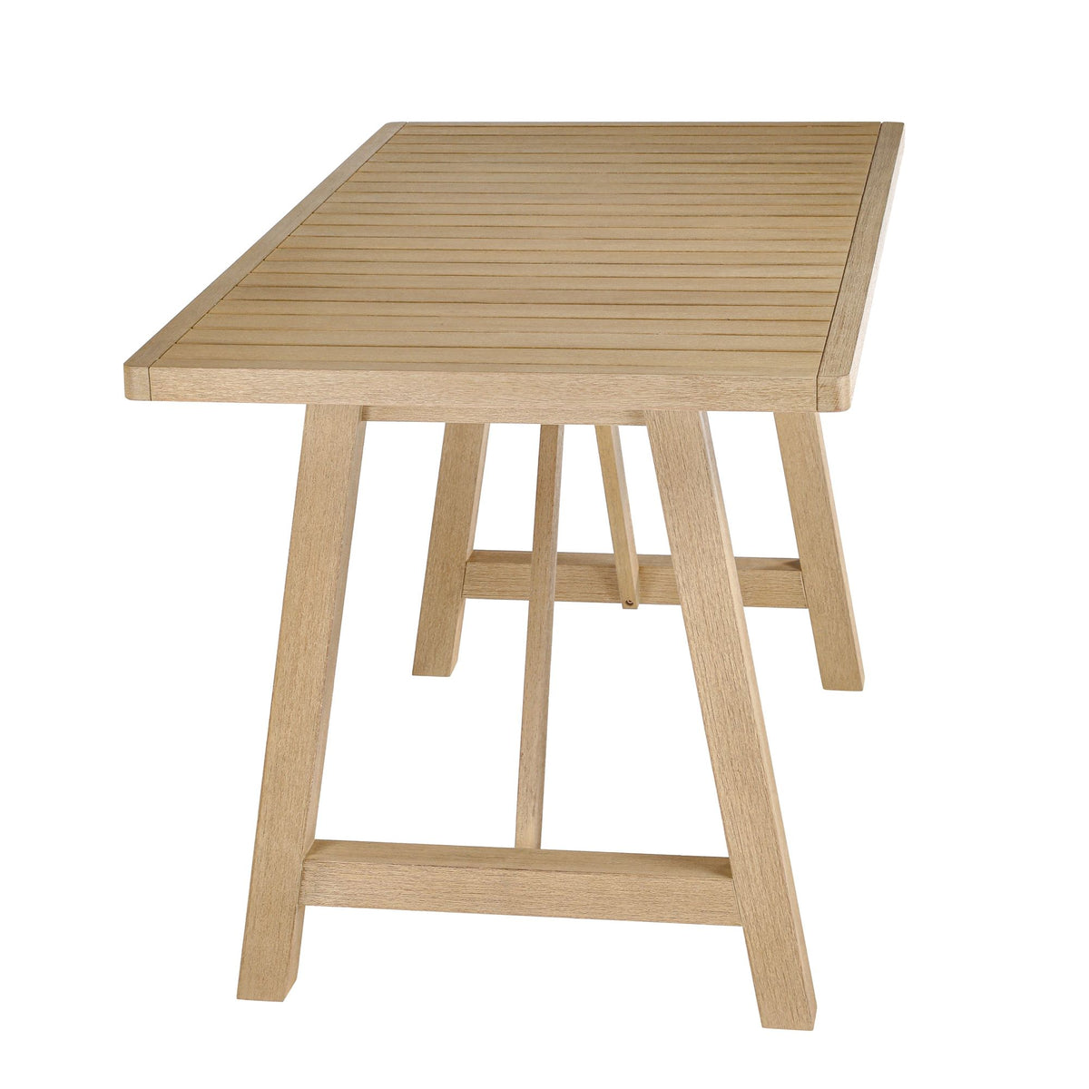 Delfina - 63" Rectangular Outdoor Dining Table, Seats 4 - Natural Eucalyptus