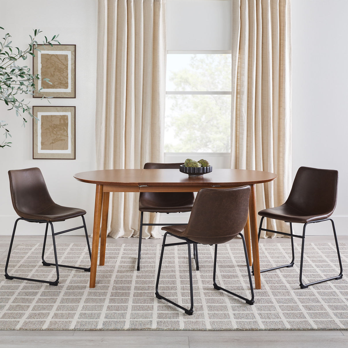 Damsel - Extension Dining Table With Removable Leaf - Caramel