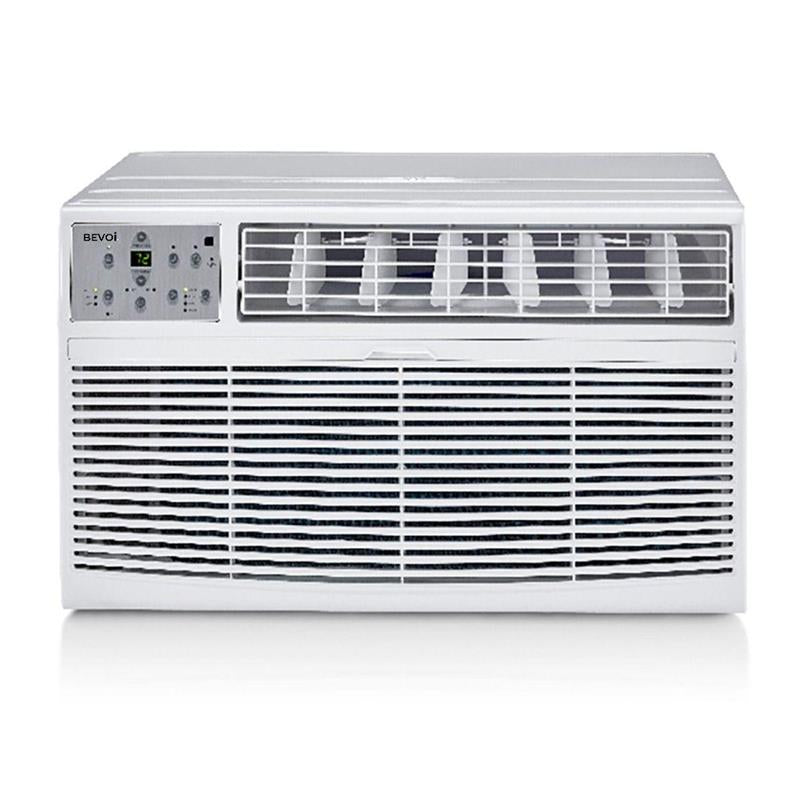 Bevoi 8,000 BTU Through The Wall Air Conditioner Heat and Cool BEVTTW81HF | 115V 15A in White