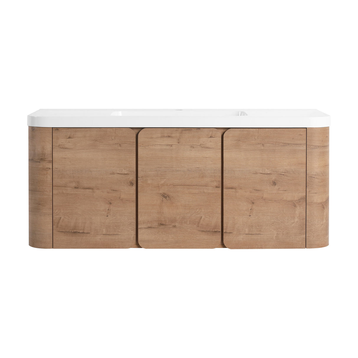 Wall Mounted Bathroom Vanity With Sink, 3 Soft Close Doors