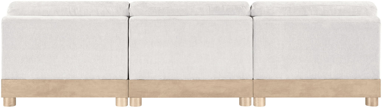 Turin - Chenille Fabric Upholstered Modular Sectional - White