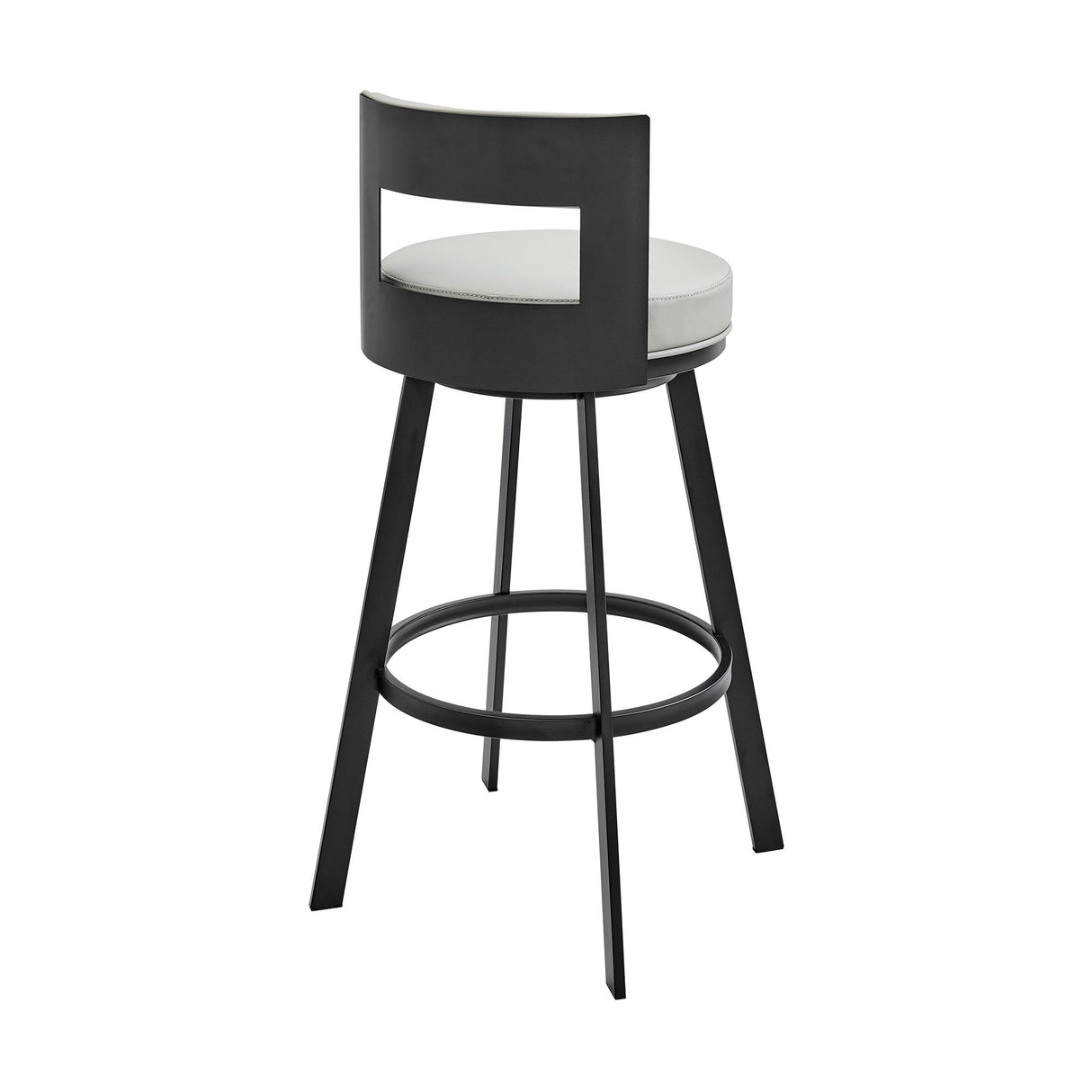 Flynn - Swivel Counter Stool - Black / Light Gray