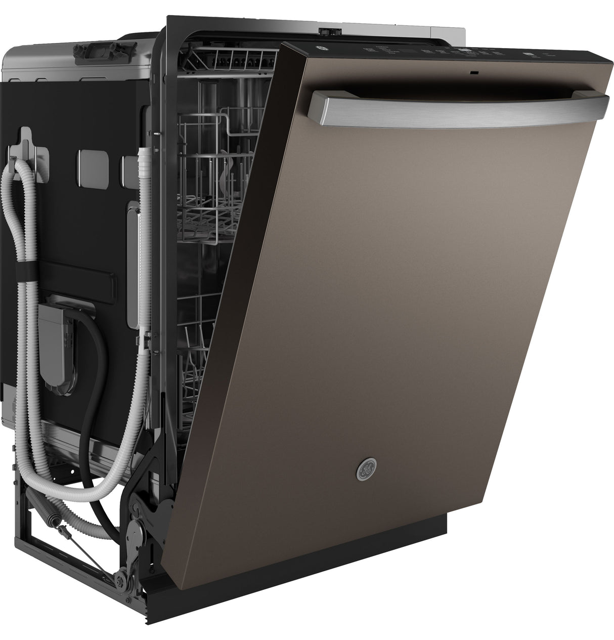 GE GDT670SMVES - 24 in. Top Control Flush-Mount Dishwasher with 45 dBa Sound Level, 3rd-Rack & Dry Boost - Slate