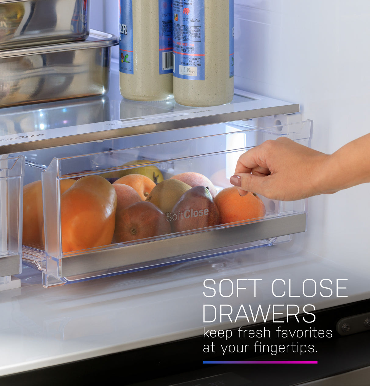 GE Profile(TM) Series ENERGY STAR(R) 28.7 Cu. Ft. Smart Fingerprint Resistant 4-Door French-Door Refrigerator With Dual-Dispense AutoFill Pitcher - (PGE29BYTFS)