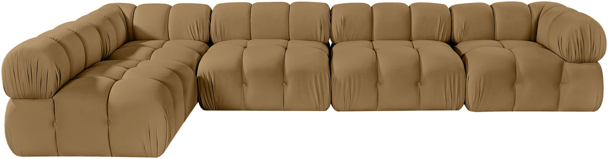 Orin - Velvet 5 Piece Modular Sectional
