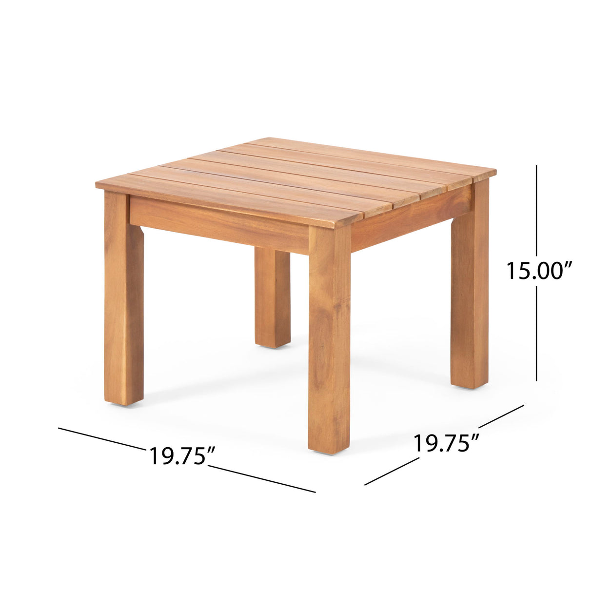 Halcyon - Outdoor Side Table With Slat Design