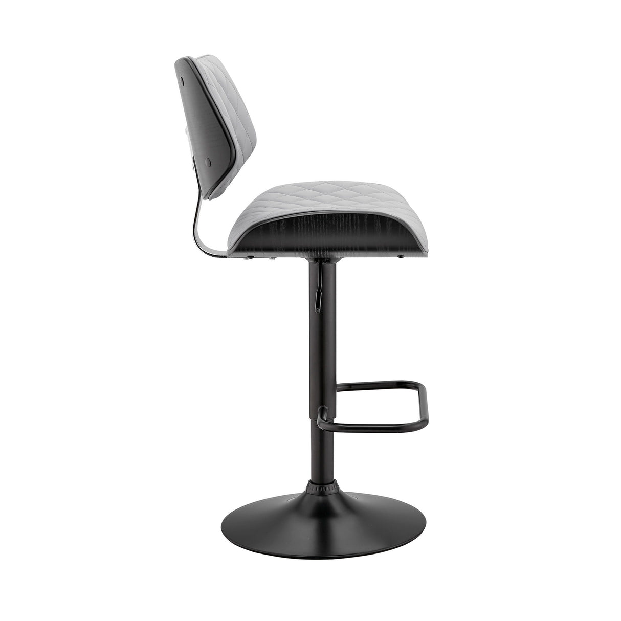 Leland - Adjustable Bar Stool - Gray / Black