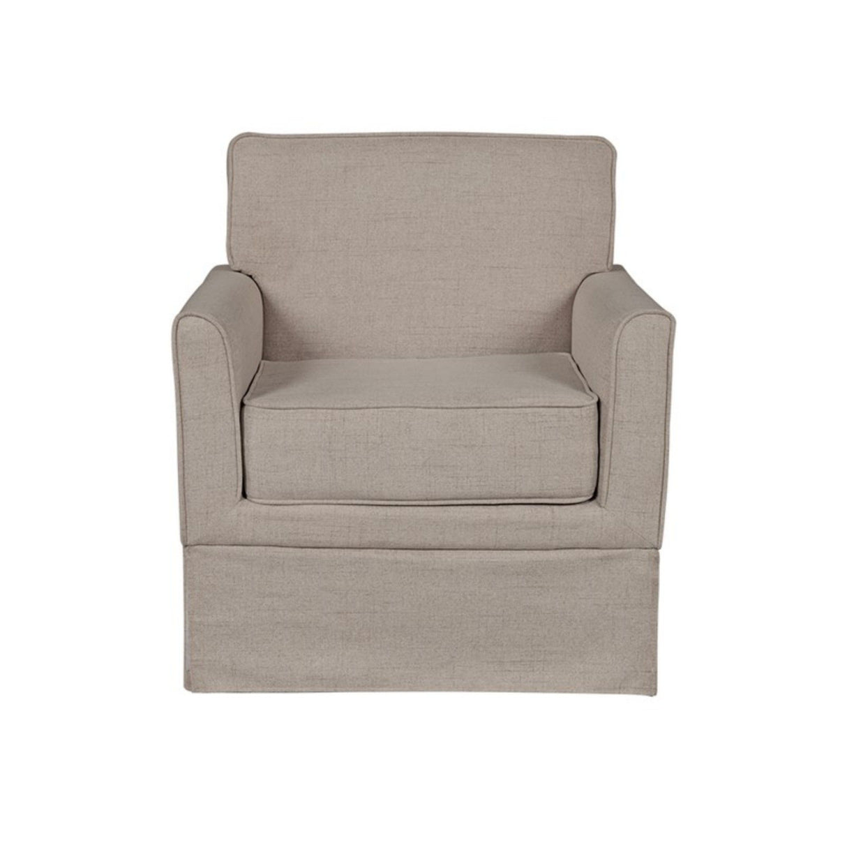 Timeless Slipcover Accent Armchair With Track Arm Silhouette Upholstered - Light Brown