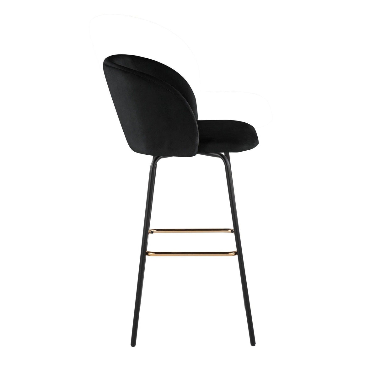 Fran - Fixed-Height Velvet Swivel Barstool (Set of 2