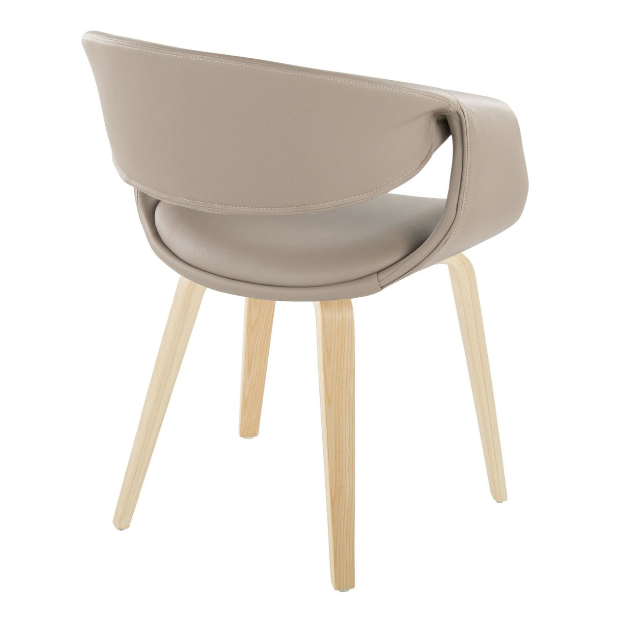 Curvo - Upholstered Chair (Set of 2) - Natural Wood Legs