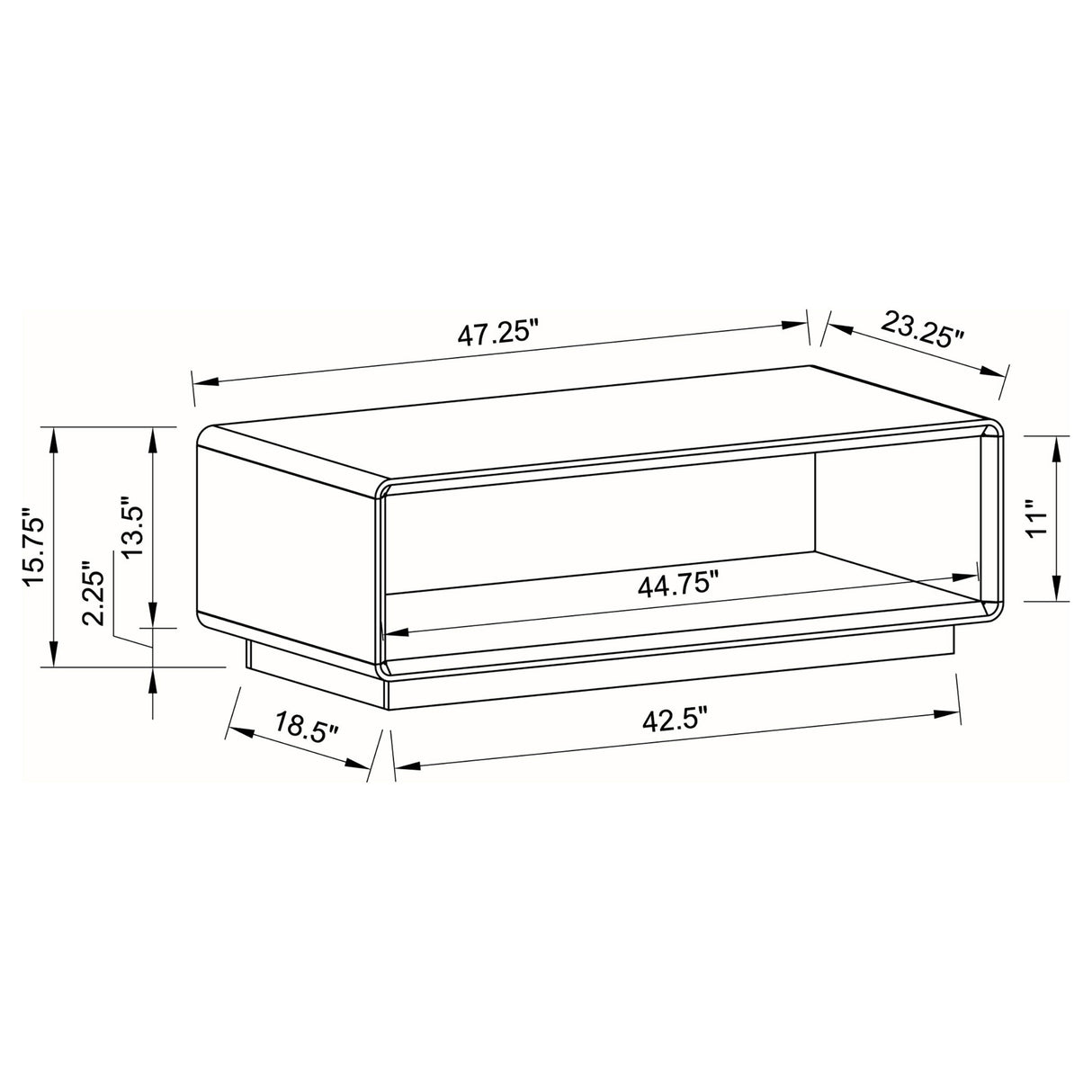 Fletcher - Table With Open Shelf