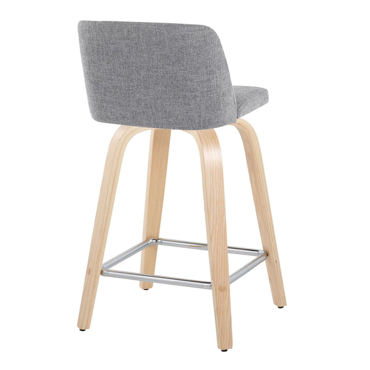 Toriano - 24" Fixed-Height Counter Stool (Set of 2) - Natuiral Square Base