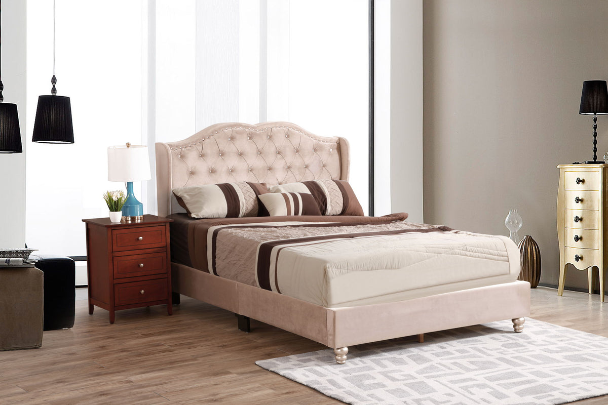 Upholstered Bed Transitional