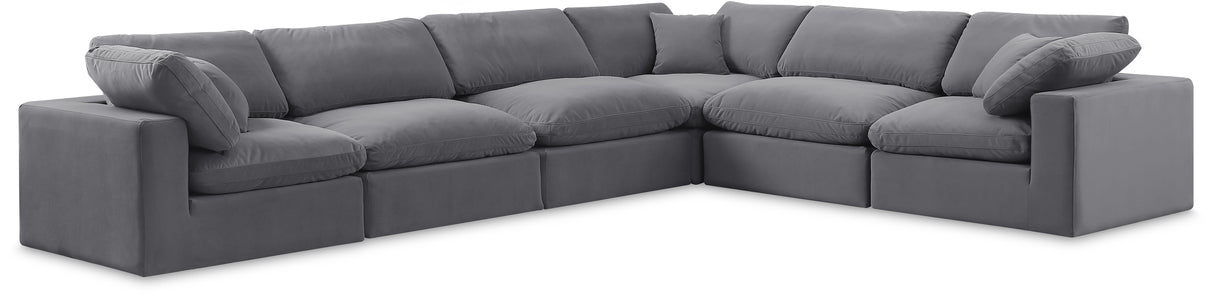 Comfy - 6 Piece Velvet Modular Corner Sectional