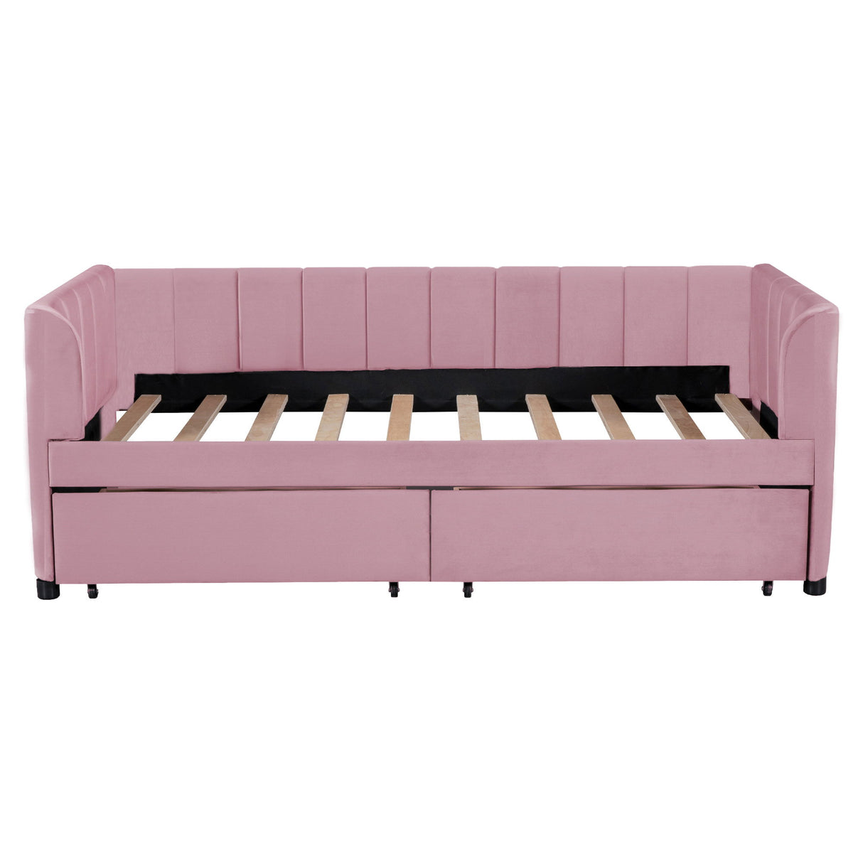 Upholstered Daybed With Ergonomic Design Backrest