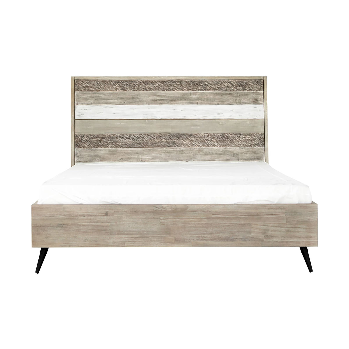 Bridges - King Platform Bed - Two Tone Acacia