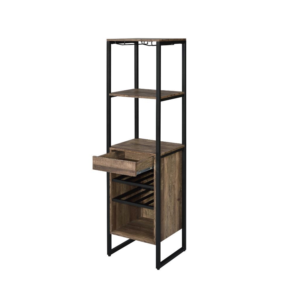 Narik - Wine Rack - Weathered Oak