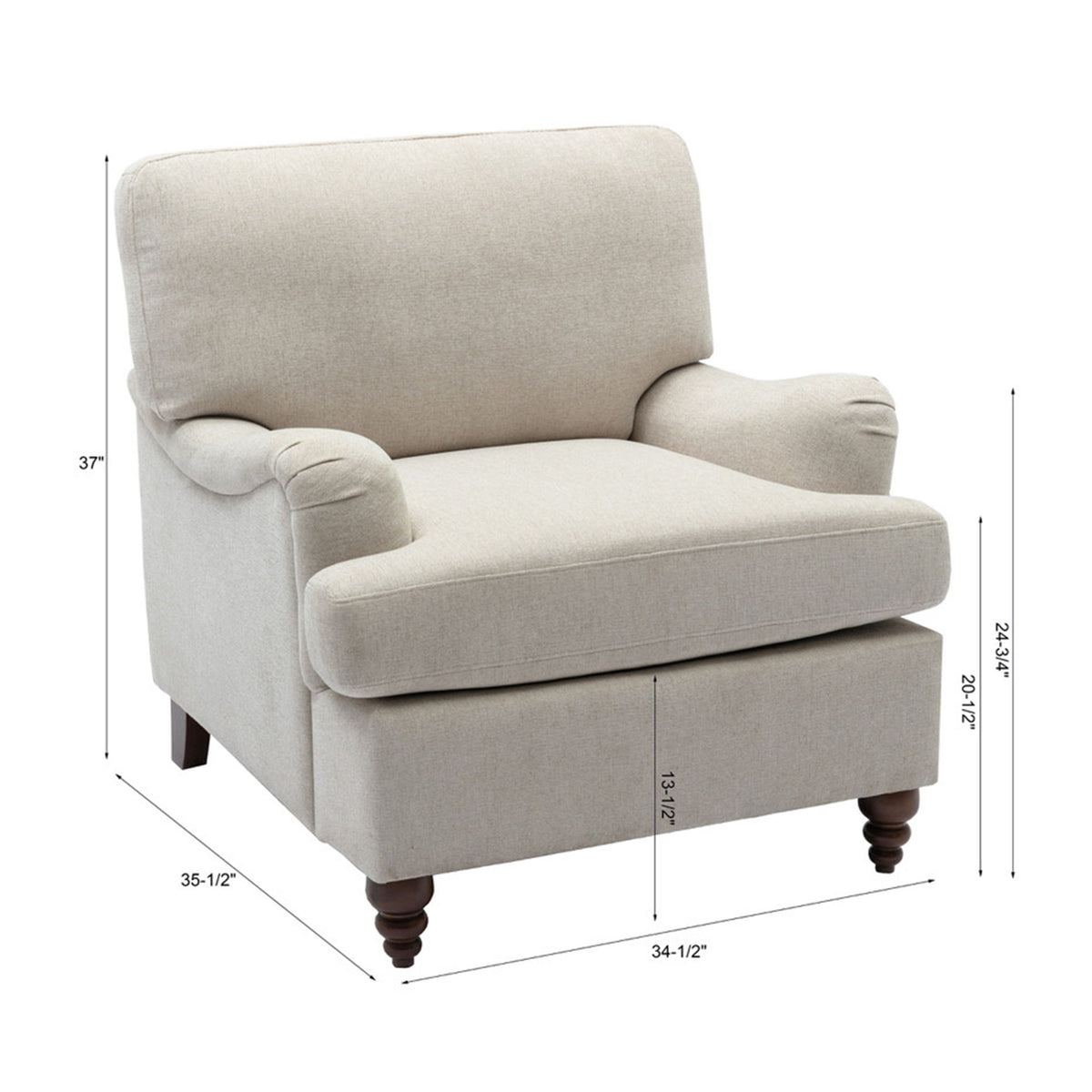 Candor - Arm Chair With English Roll Arms