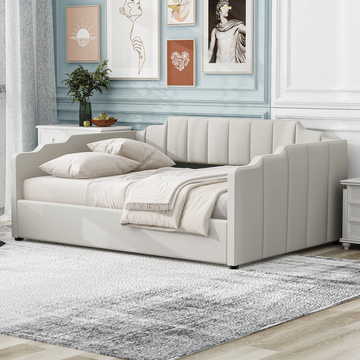 Modern Upholstered Daybed With Underneath Storage
