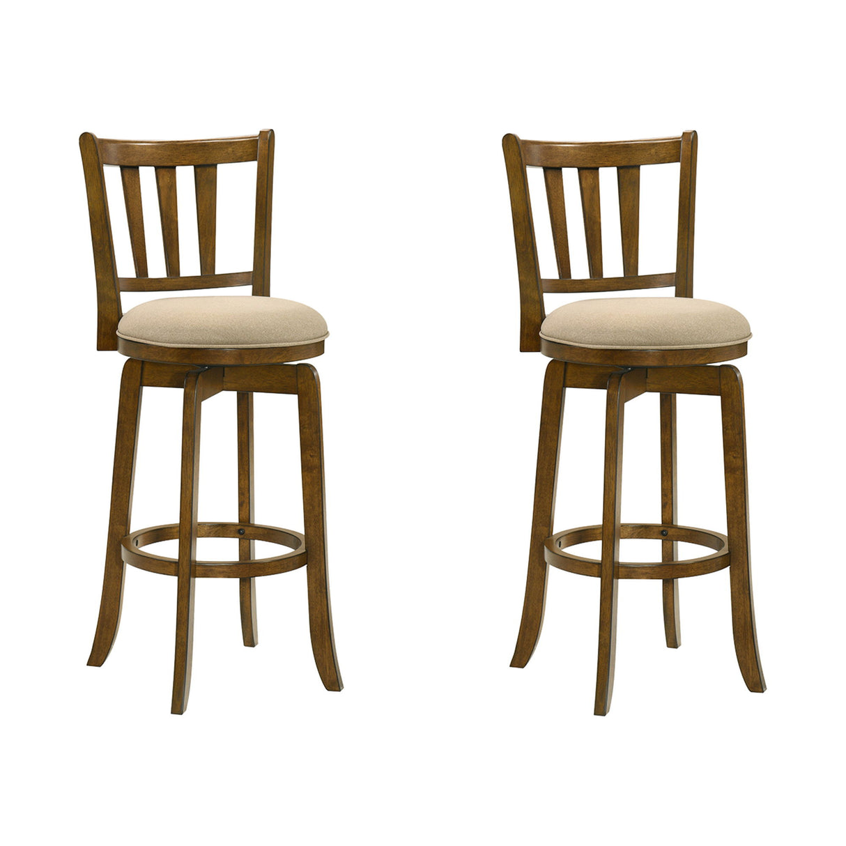 Wren - Modern Farmhouse Swivel Wood Bar Height Kitchen Bar Stool