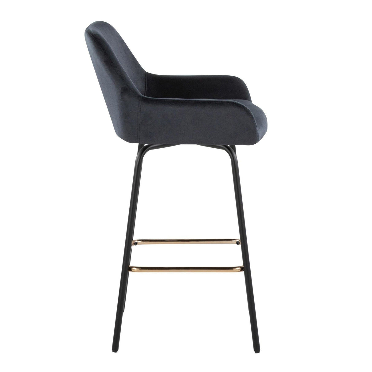Daniella - 24" Fixed-Height Counter Stool (Set of 2) - Black Metal