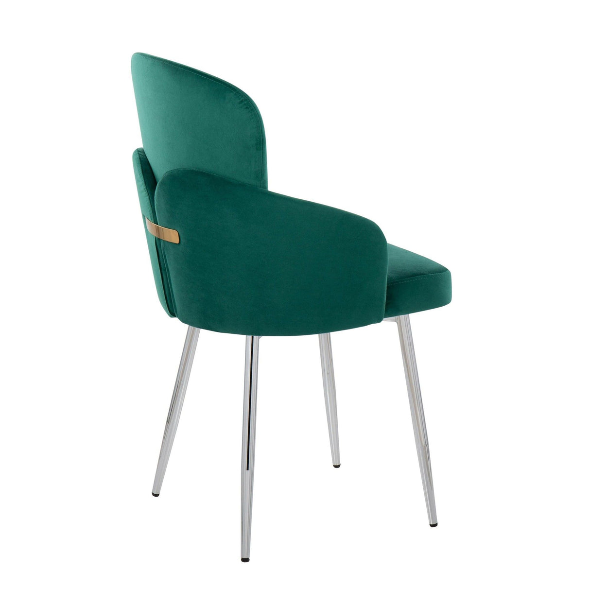Dahlia - Contemporary Dining Chair (Set of 2) - Chrome Metal