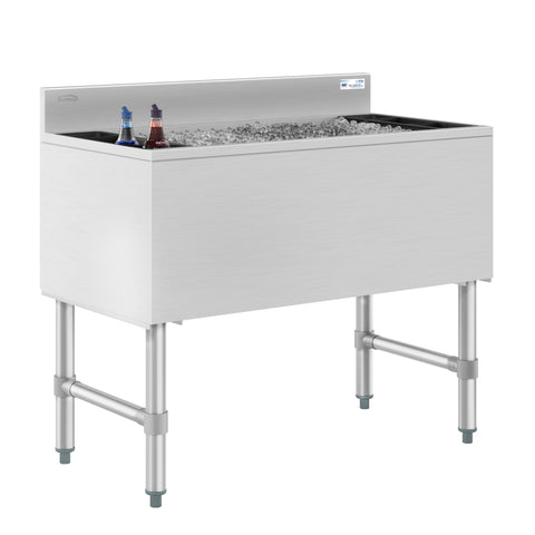 30 in. Commercial Underbar Ice Bin with Siding Lid in Stainless Steel (KM-UIB-1830)