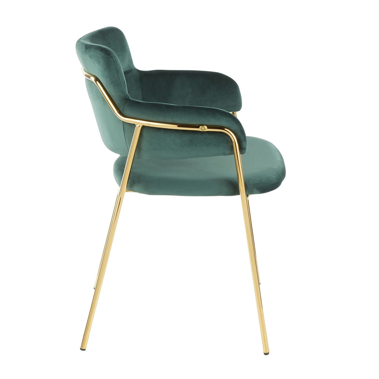 Napoli - Contemporary Chair (Set of 2) - Gold Metal