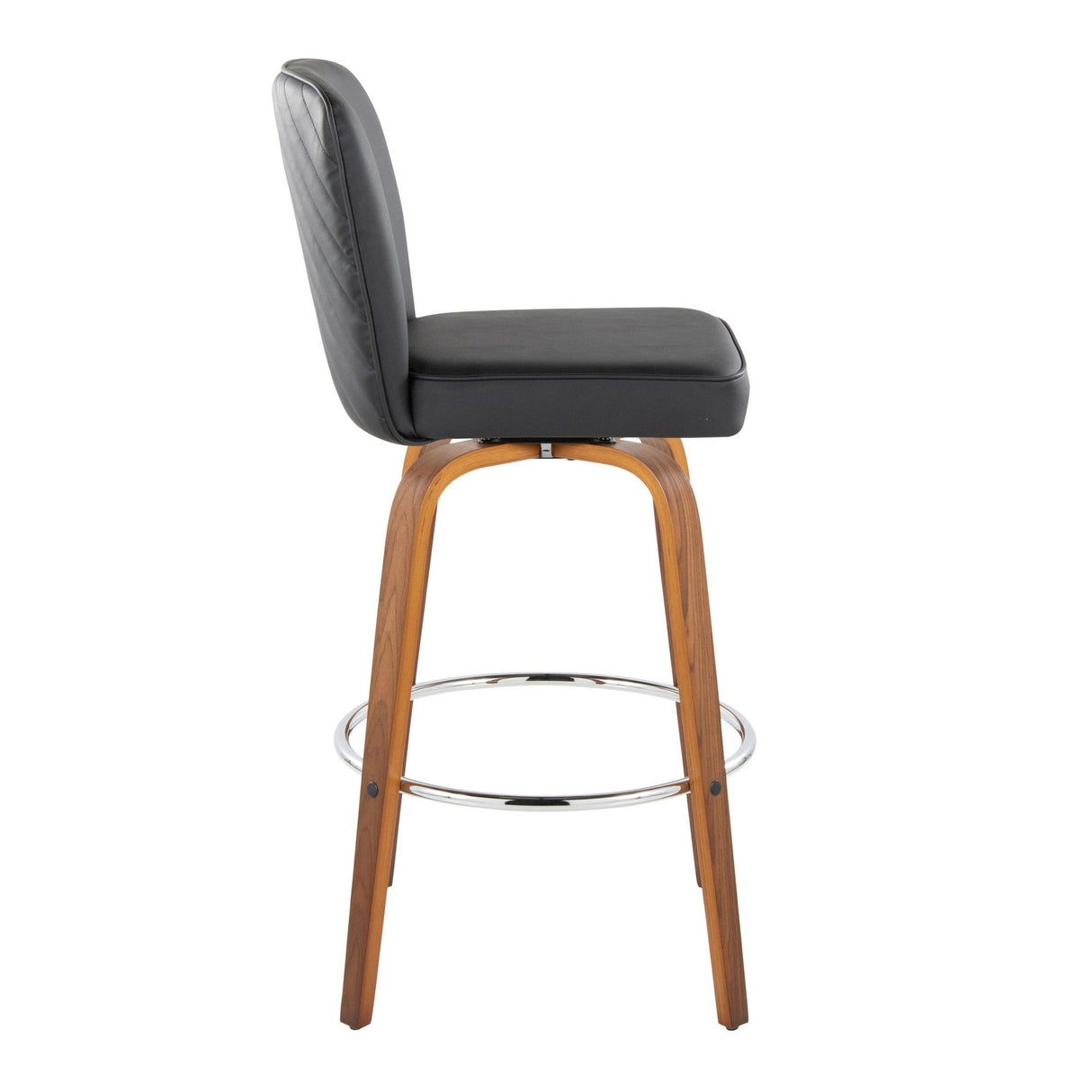 Henry - Fixed-Height XL Barstool (Set of 2) - Walnut Wood