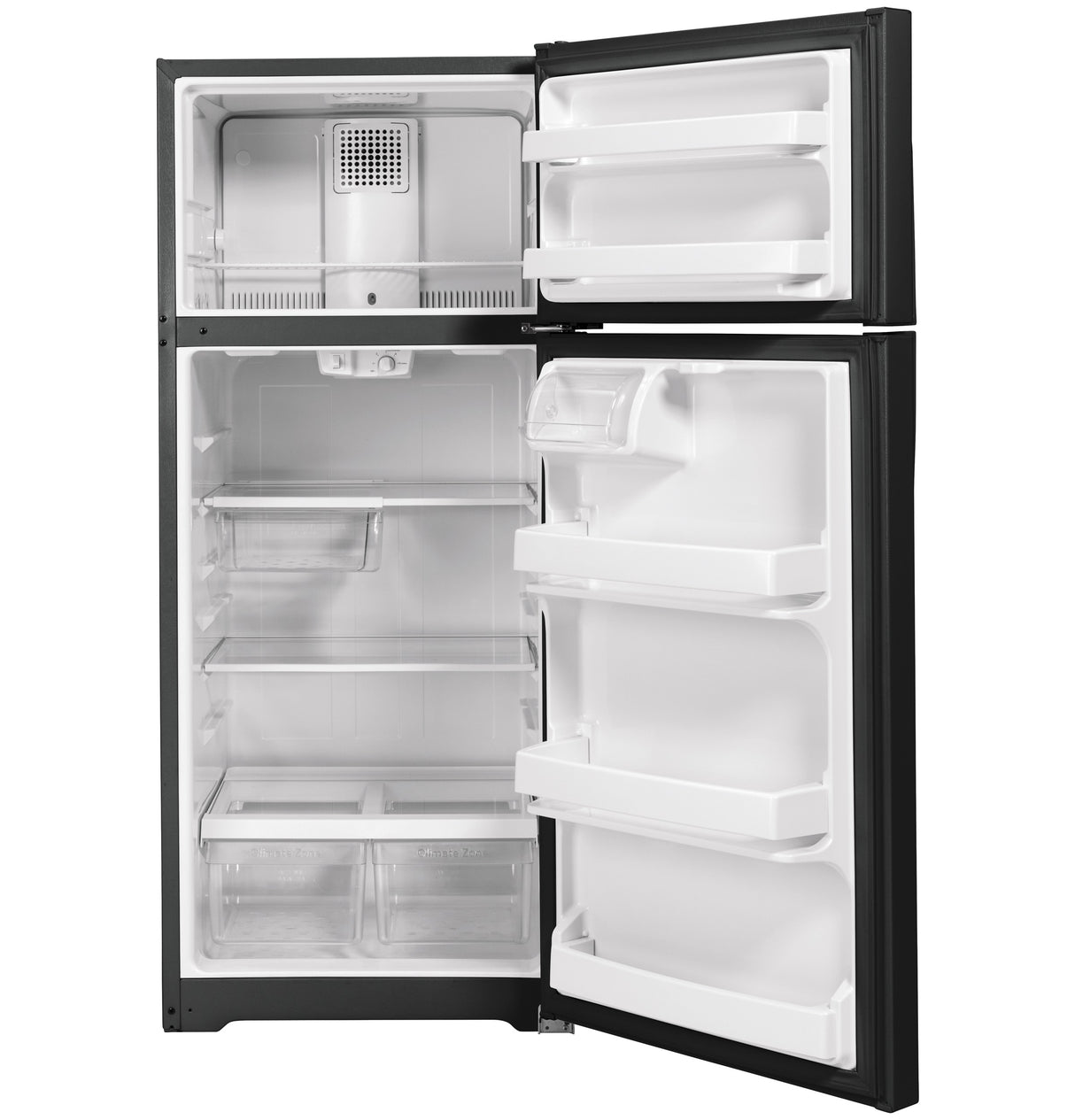 GE GTE18GTNRBB - 17.5 Cu. Ft. Top-Freezer Refrigerator - Black